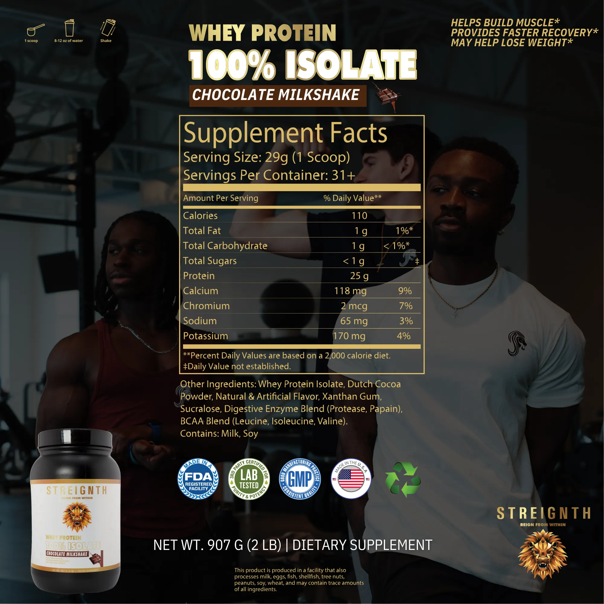 100% ISOLATE WHEY PROTEIN