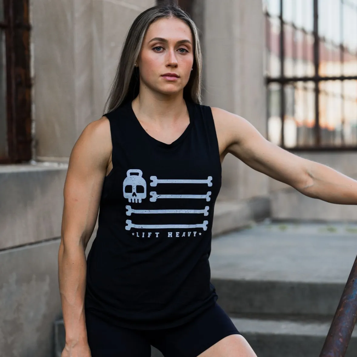 2POOD Lift Heavy Flag Women's Tank