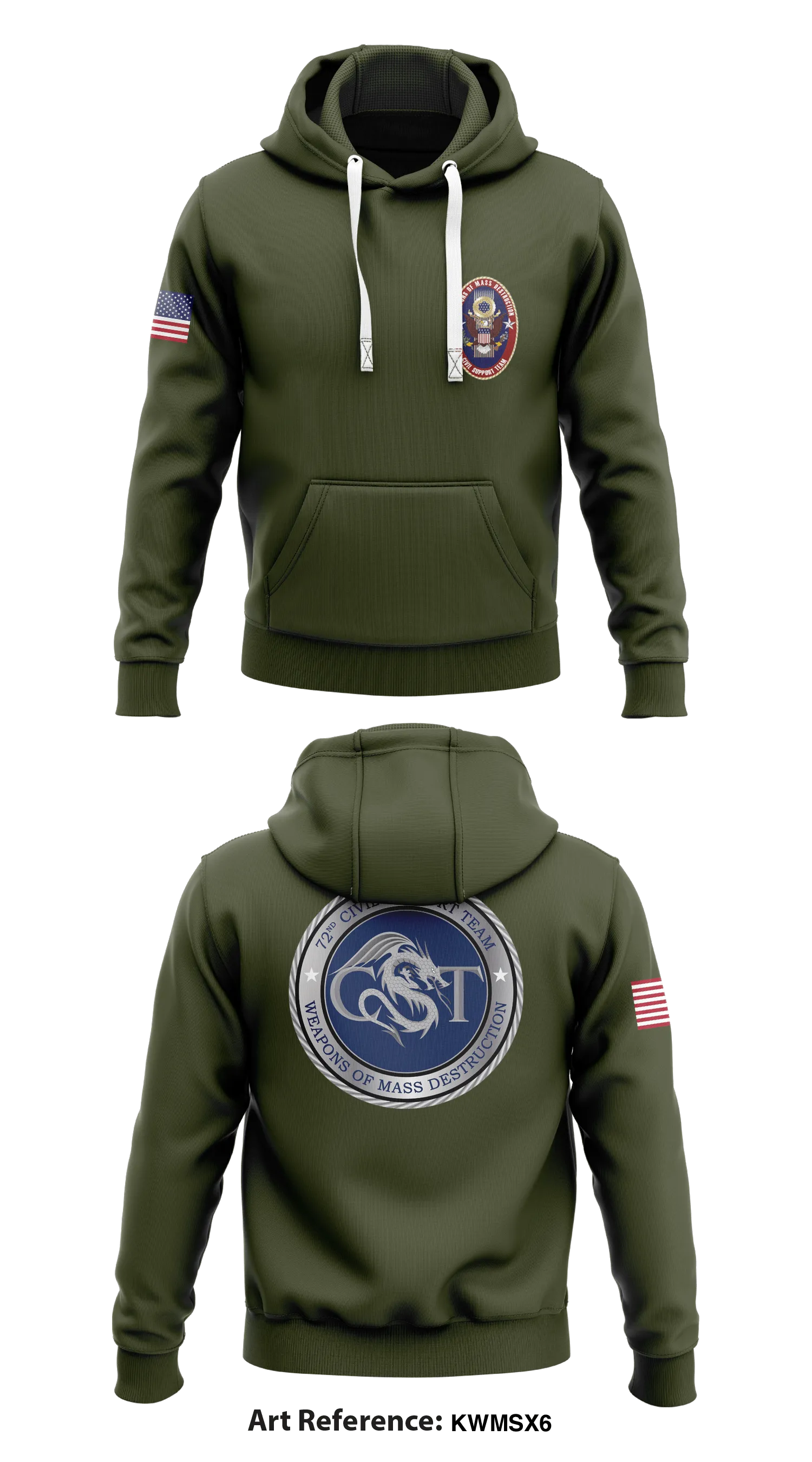 72nd CST (WMD)  Core Men's Hooded Performance Sweatshirt - kwmSX6