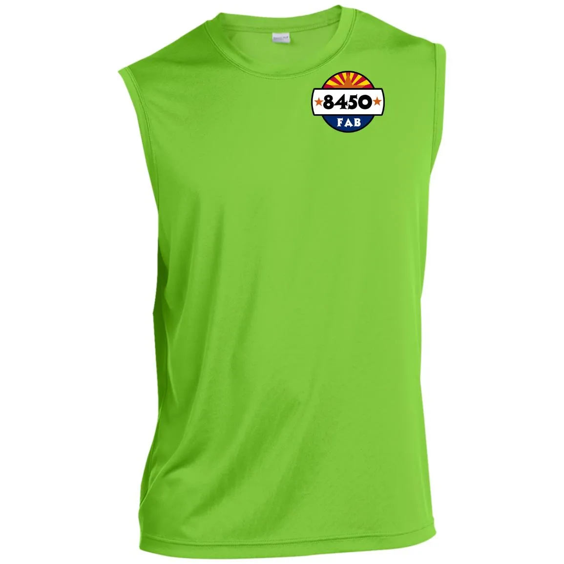 8450 Fabrication 2-sided print ST352 Sleeveless Performance T-Shirt