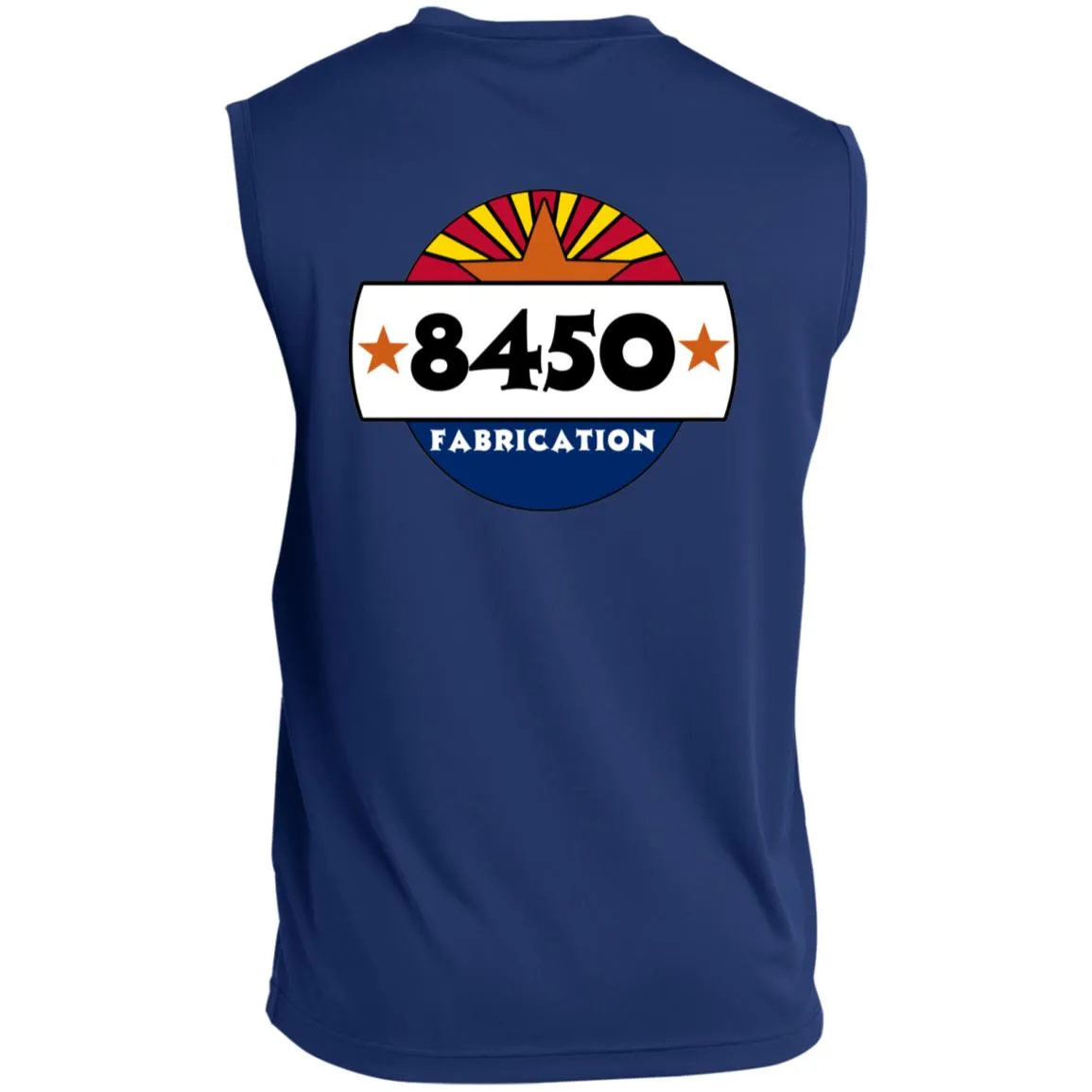 8450 Fabrication 2-sided print ST352 Sleeveless Performance T-Shirt