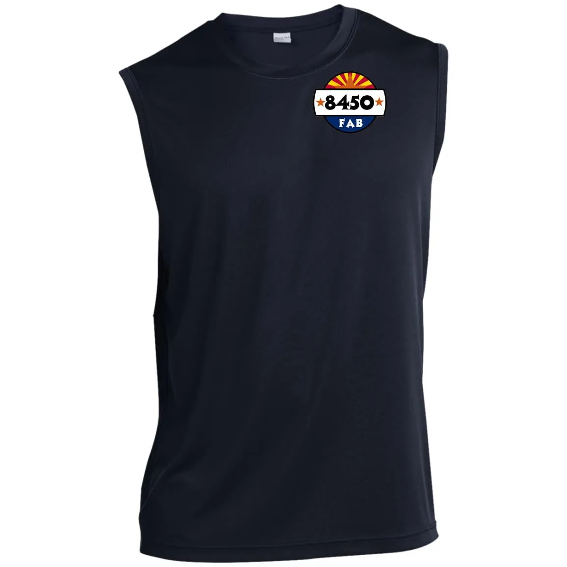 8450 Fabrication 2-sided print ST352 Sleeveless Performance T-Shirt