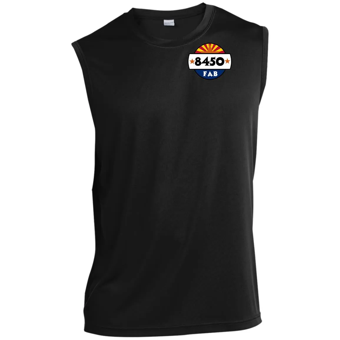 8450 Fabrication 2-sided print ST352 Sleeveless Performance T-Shirt