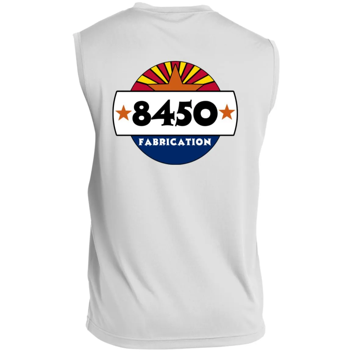 8450 Fabrication 2-sided print ST352 Sleeveless Performance T-Shirt