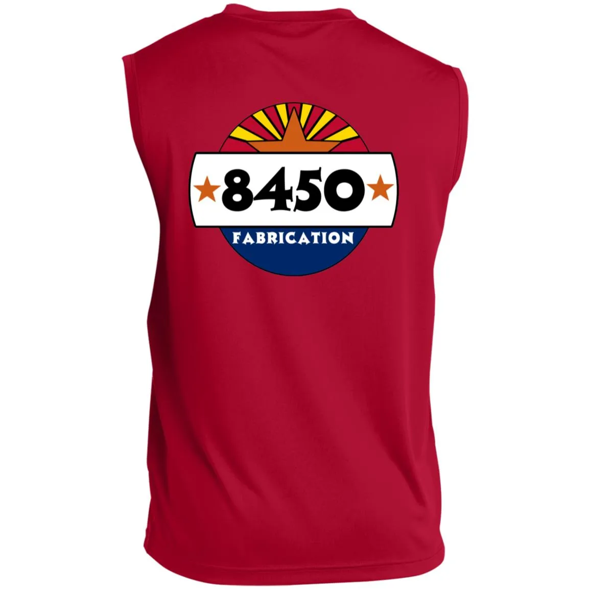 8450 Fabrication 2-sided print ST352 Sleeveless Performance T-Shirt