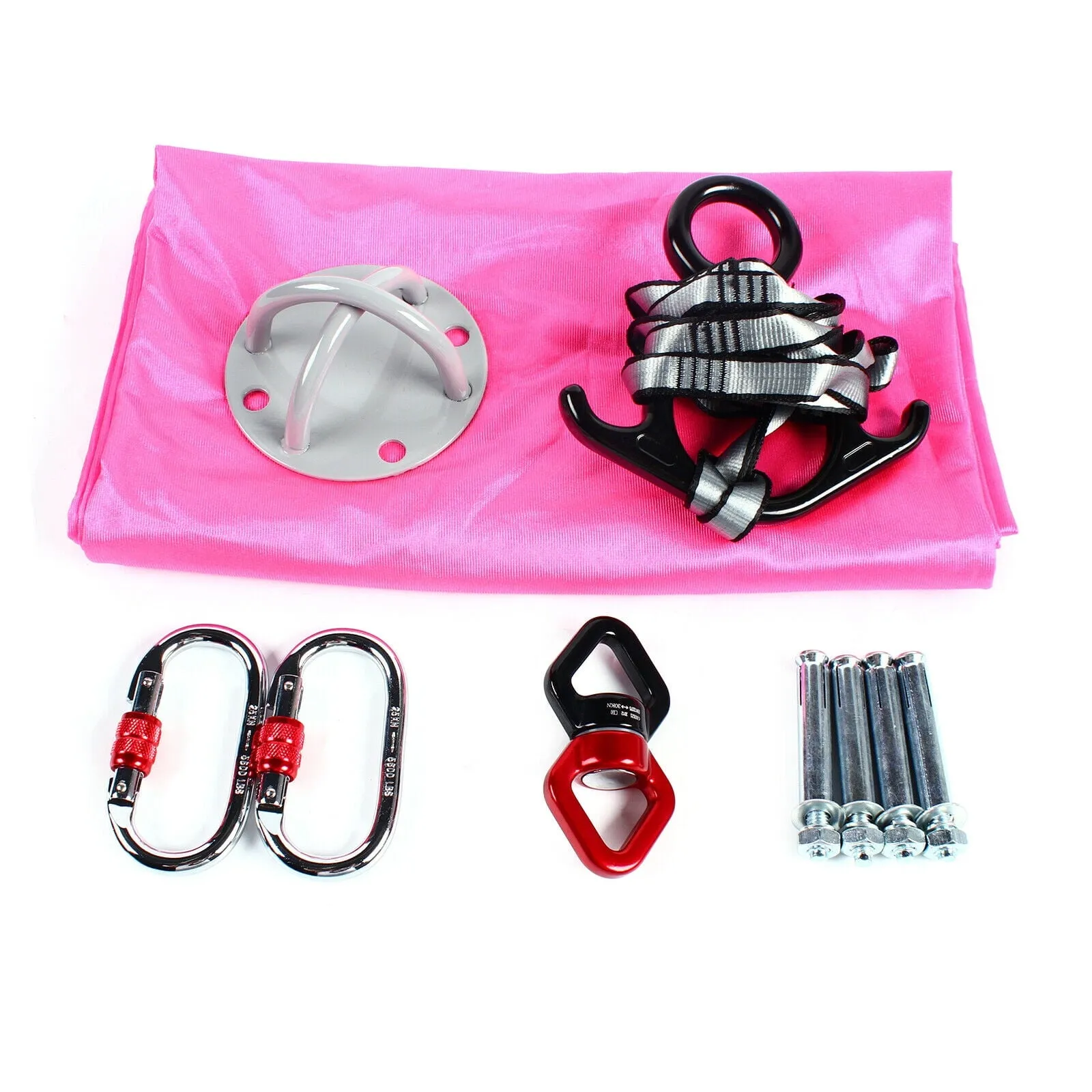 9.2ft Yoga Swing Set Yoga Hammock Kit for Fitness Pink
