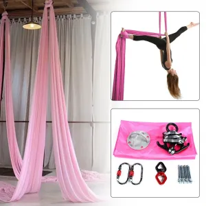 9.2ft Yoga Swing Set Yoga Hammock Kit for Fitness Pink