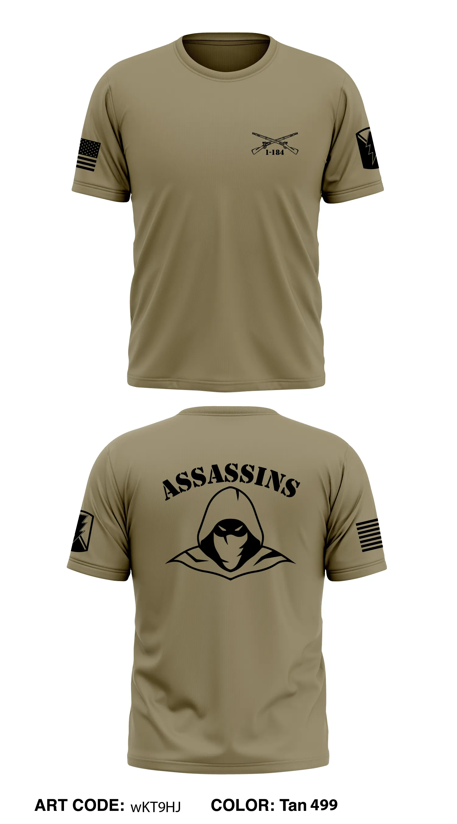 A Co 1-184th INF BN Store 1 Core Men's SS Performance Tee - wKT9HJ