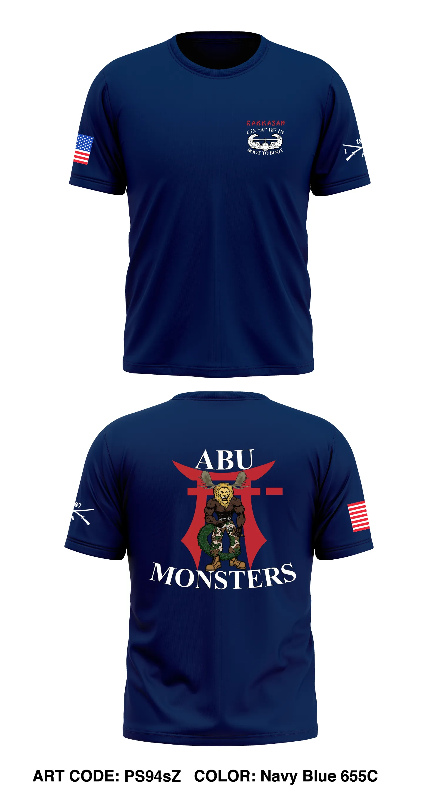 A CO, 1-187 IN, 3BCT, 101 ABN (AASLT) Core Men's SS Performance Tee - PS94sZ