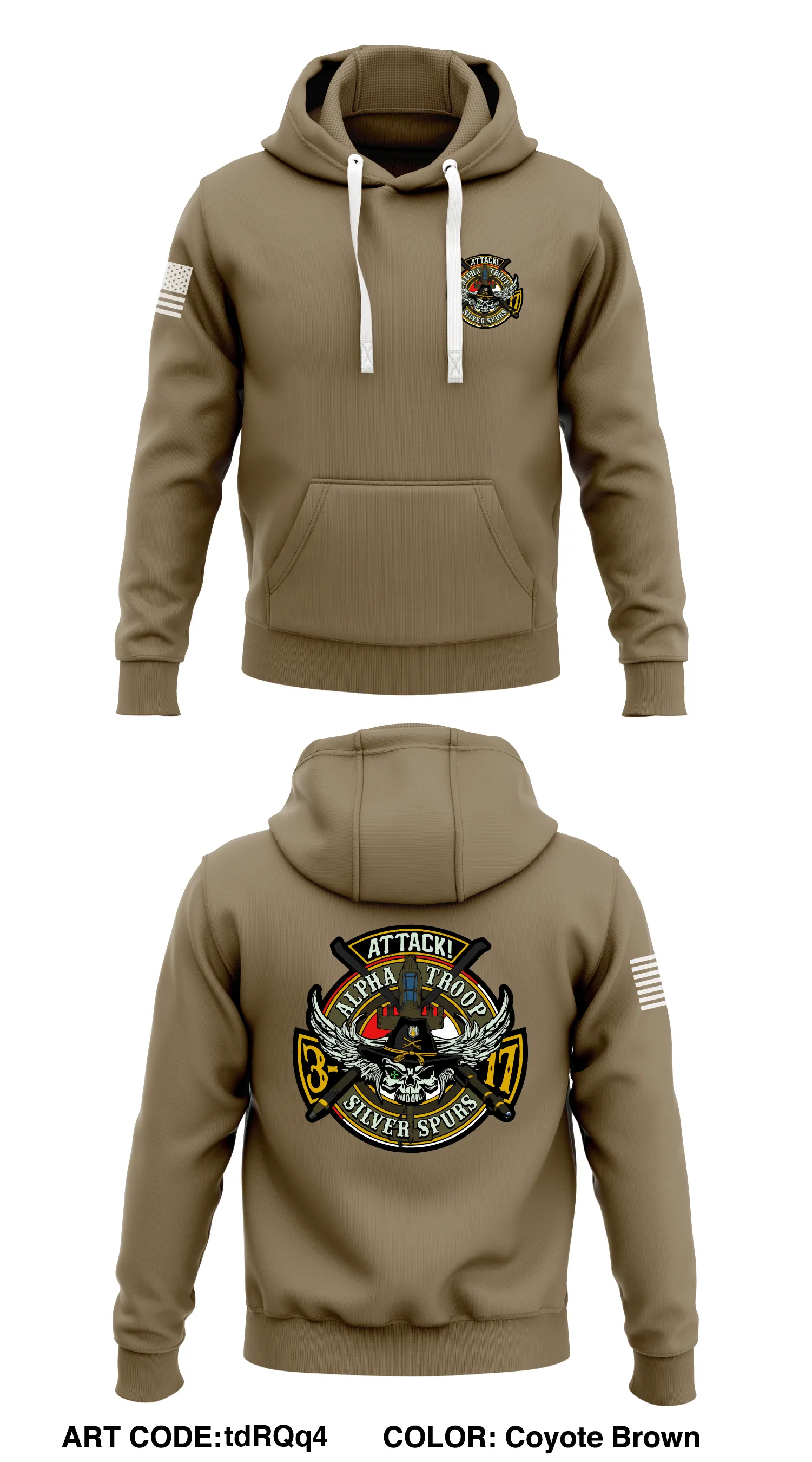 A Troop 3-17 CAV  Store 1  Core Men's Hooded Performance Sweatshirt - 6Ne6Hk