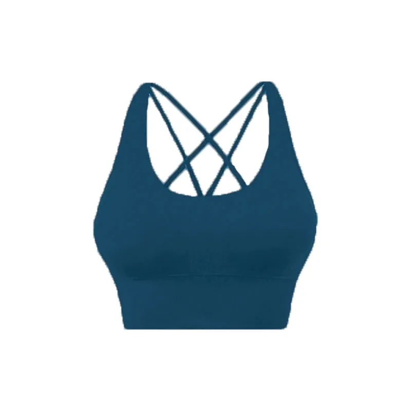 Active Wear Crossed Straps Bra