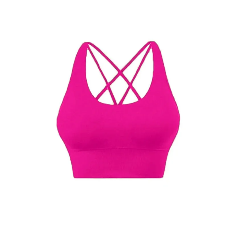 Active Wear Crossed Straps Bra