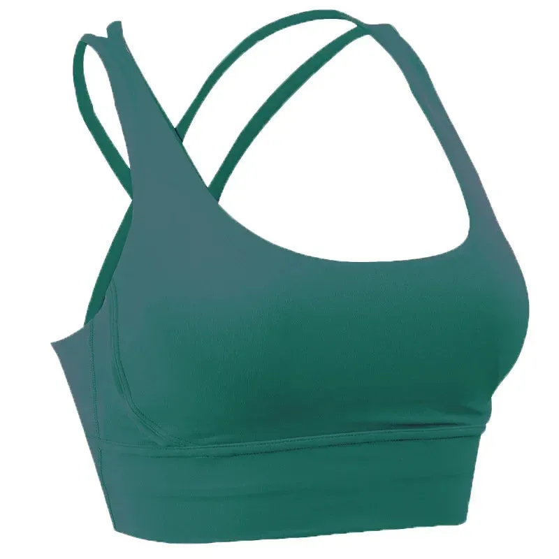 Active Wear Crossed Straps Bra