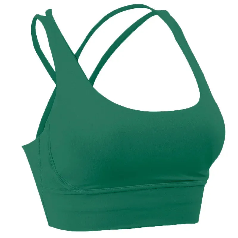 Active Wear Crossed Straps Bra
