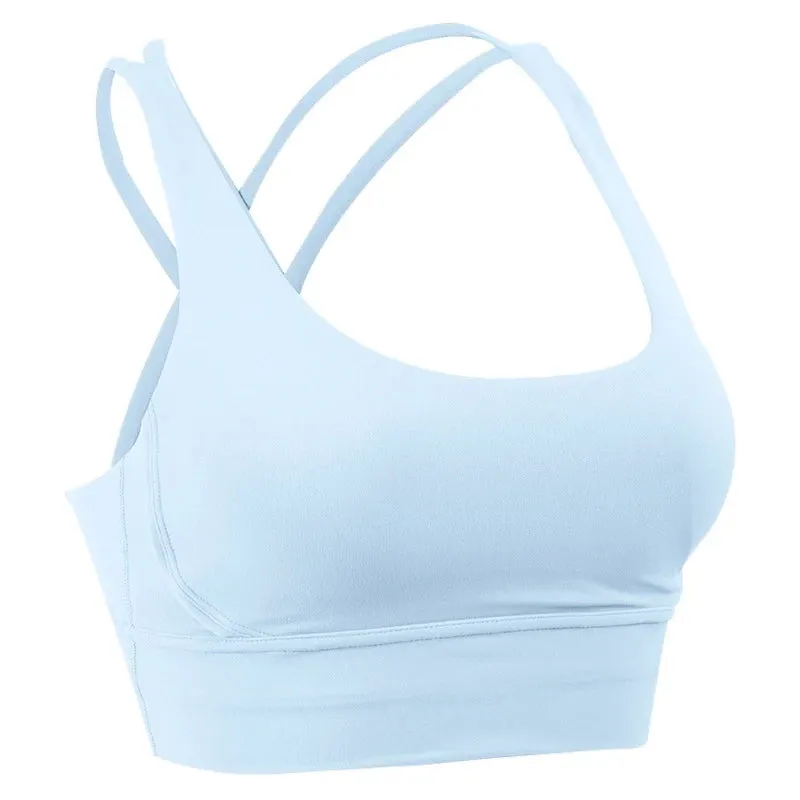 Active Wear Crossed Straps Bra