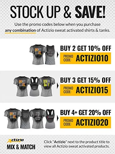 Actizio Sweat Activated Workout Shirt (Athletic Heather, L)