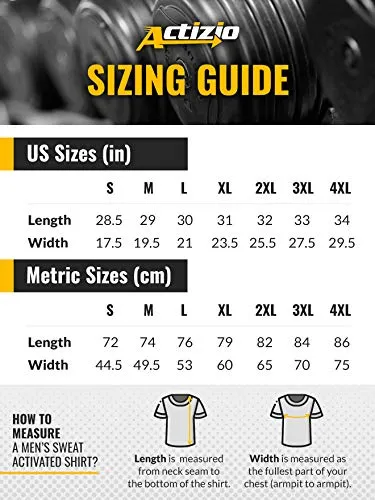 Actizio Sweat Activated Workout Shirt (Athletic Heather, L)