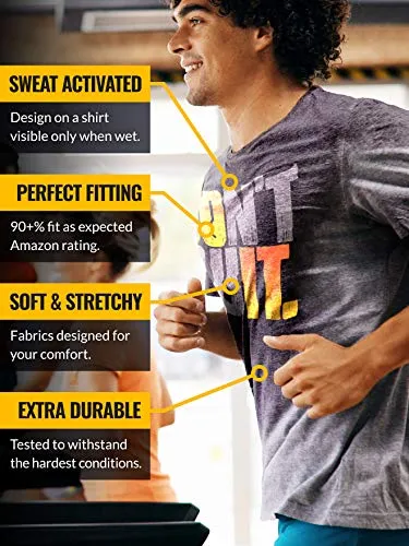 Actizio Sweat Activated Workout Shirt (Athletic Heather, L)