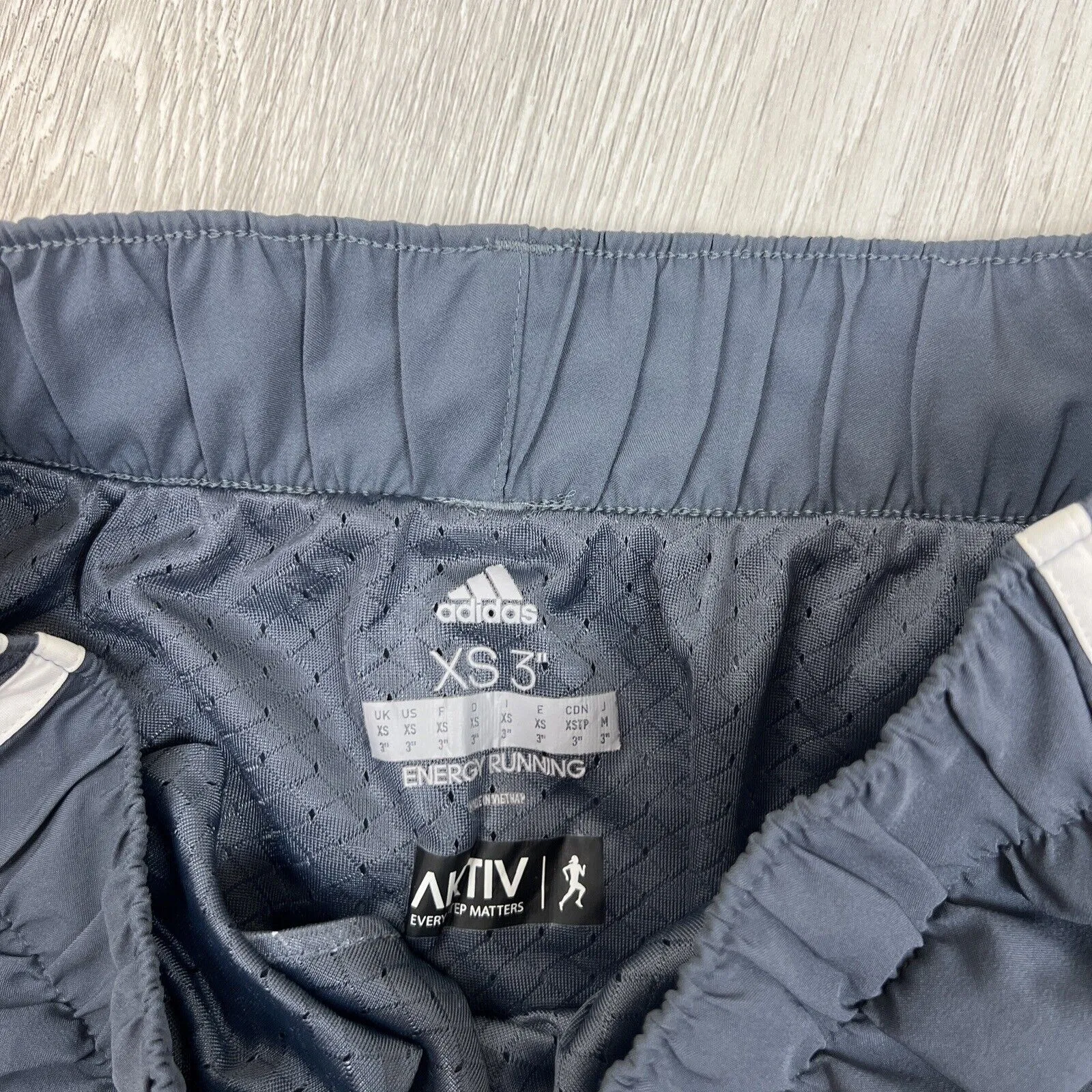 Adidas Womens Grey Athletic Shorts Energy Running Size XS