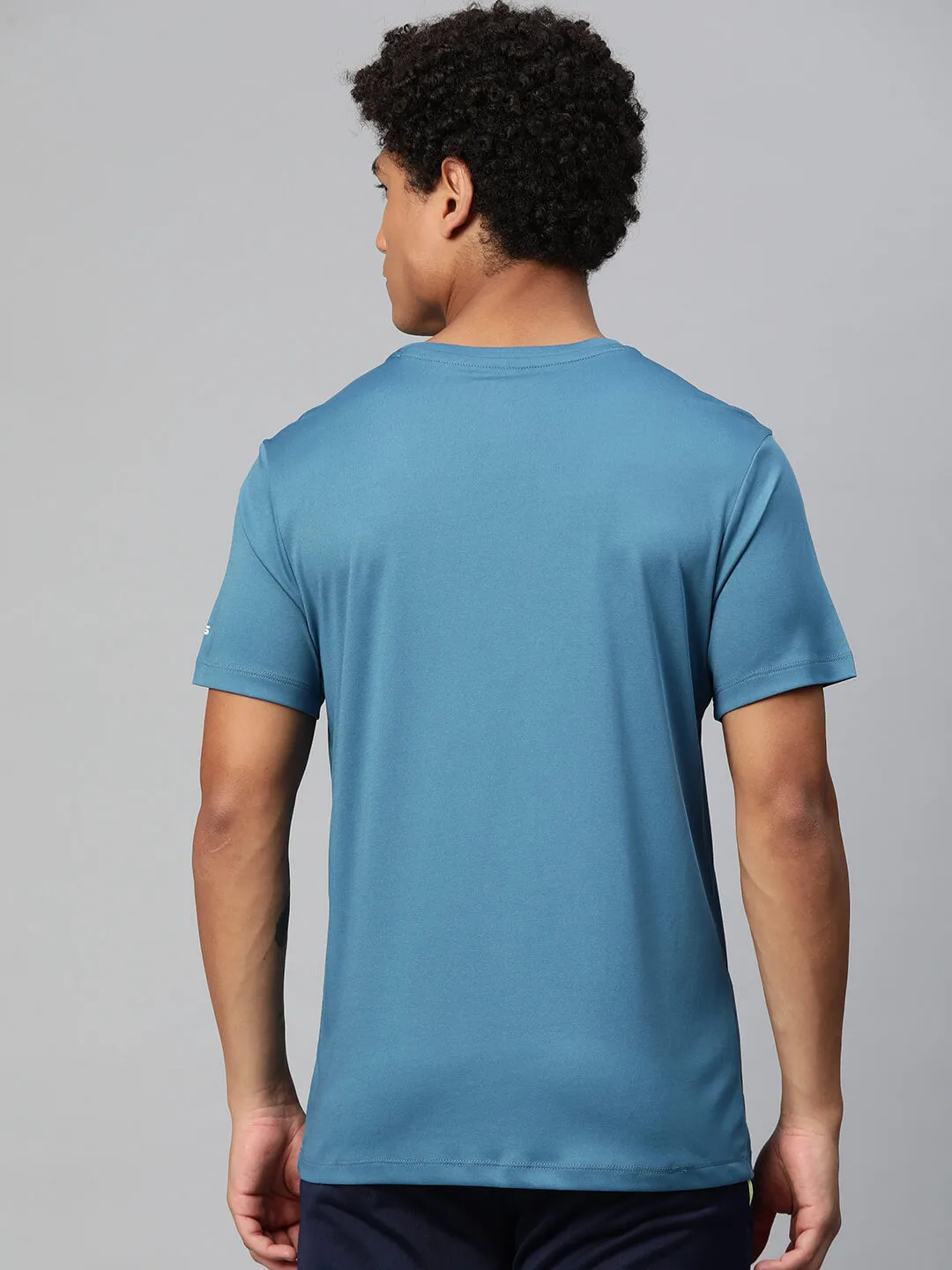 Alcis Men Typography Printed Anti Static Slim Fit T-shirt
