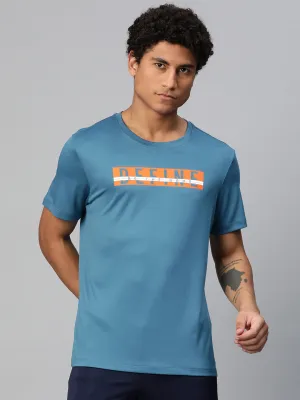 Alcis Men Typography Printed Anti Static Slim Fit T-shirt