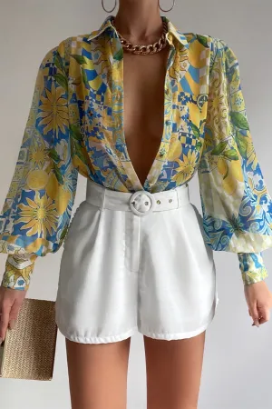 Anacapri lemon blouse