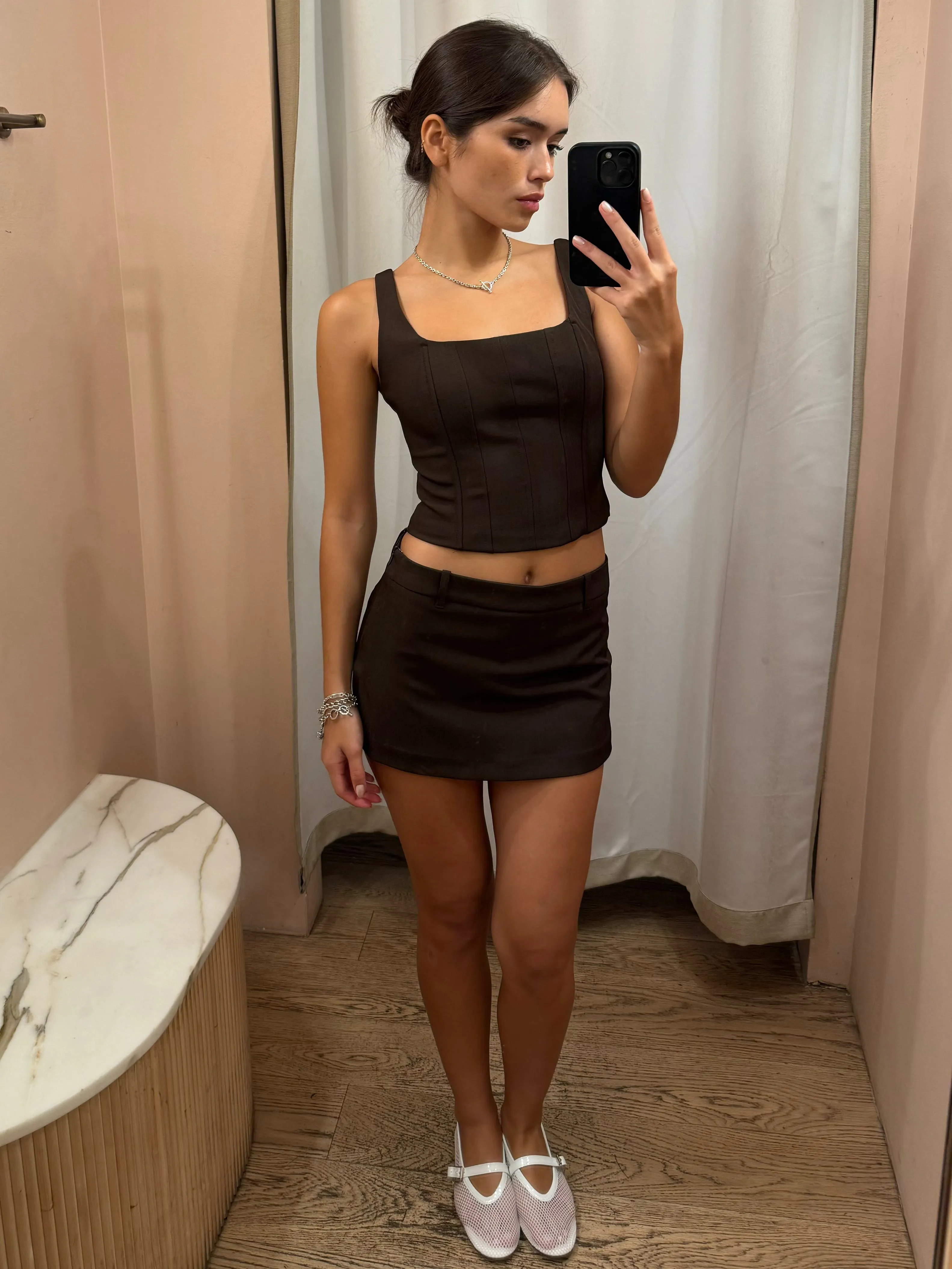 Ariel Skort in Brown