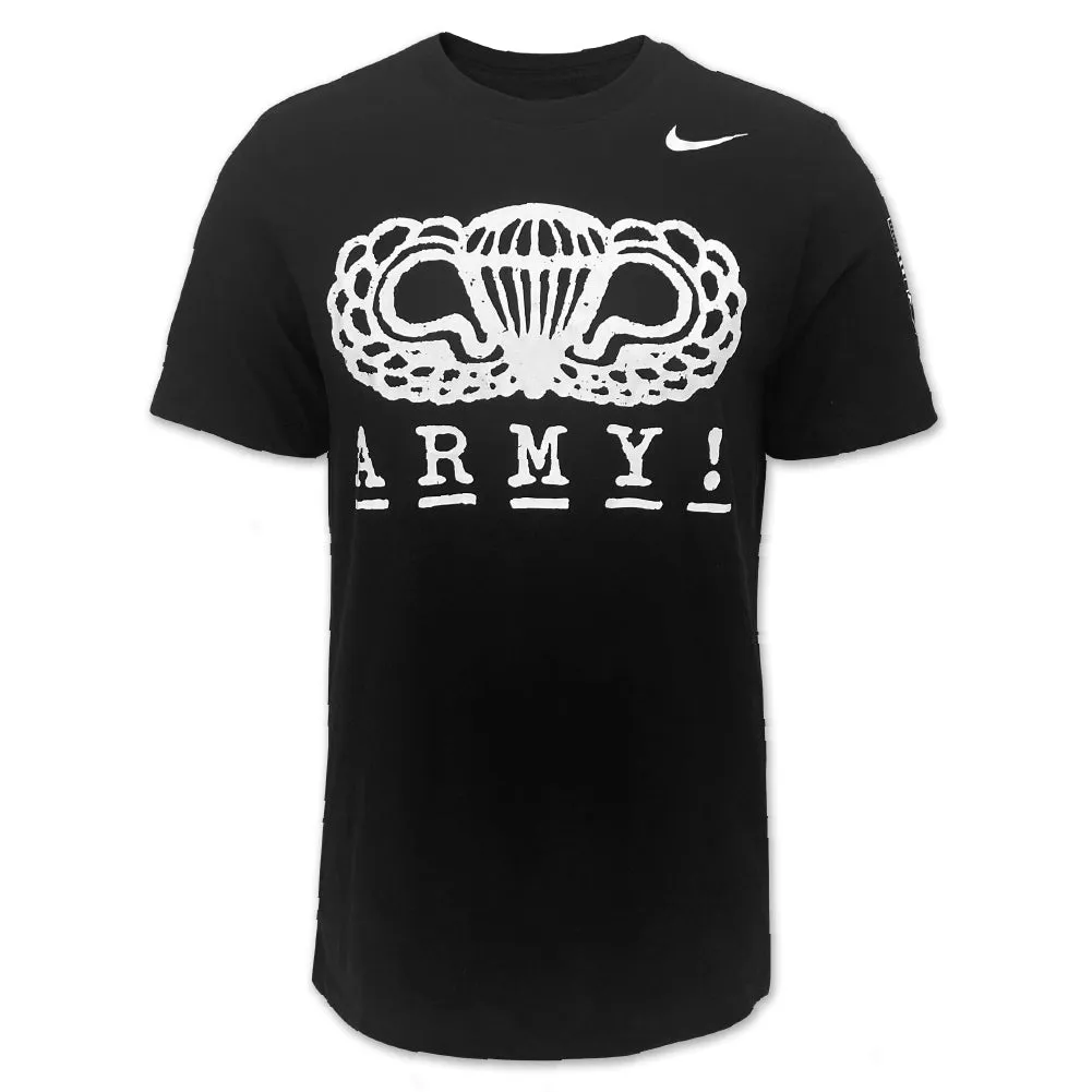 Army Nike 2024 Rivalry Airborne Logo Dri-Fit Cotton T-Shirt (Black)