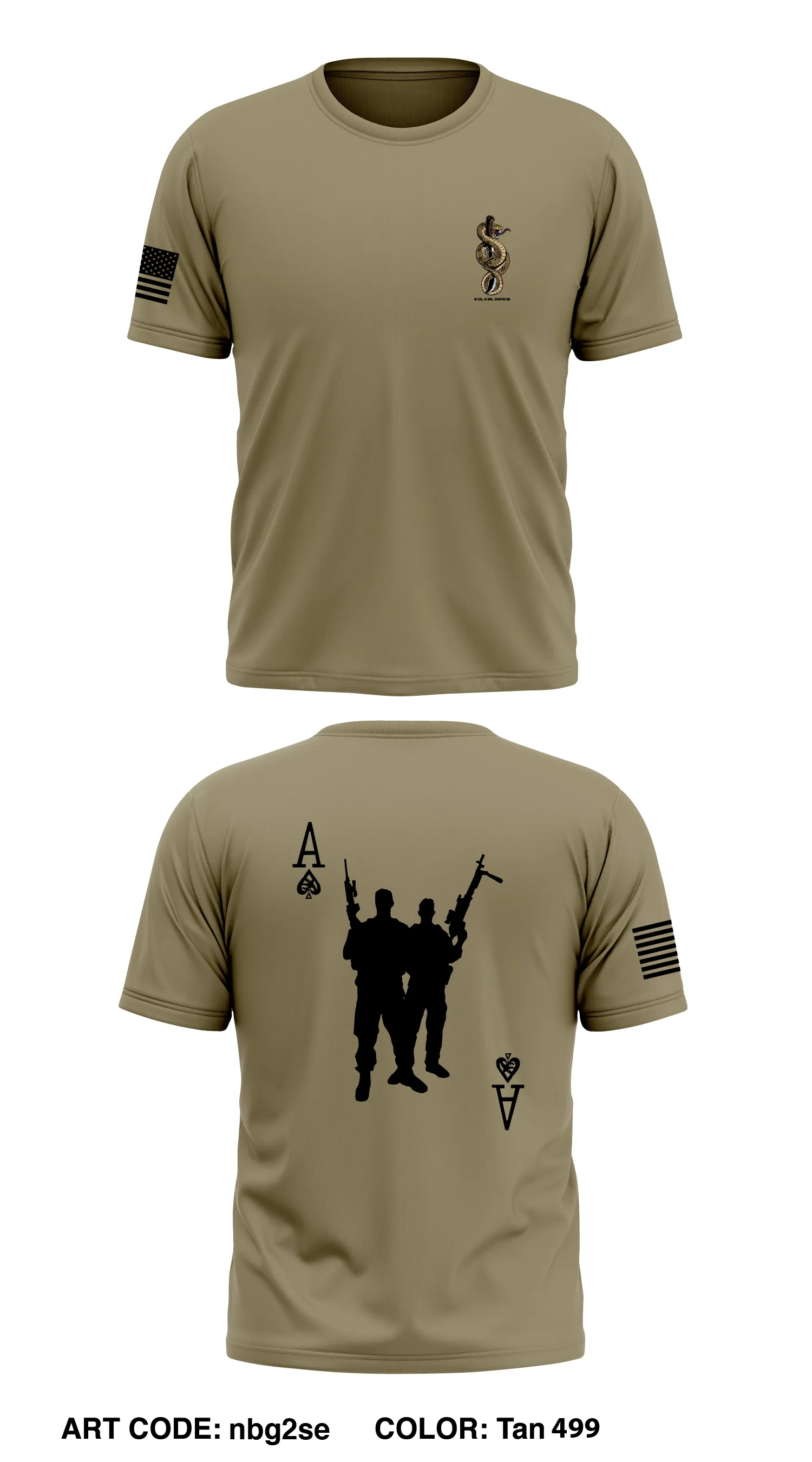 B Co, 2 BN, 156th IN Store 1 Core Men's SS Performance Tee - nbg2se