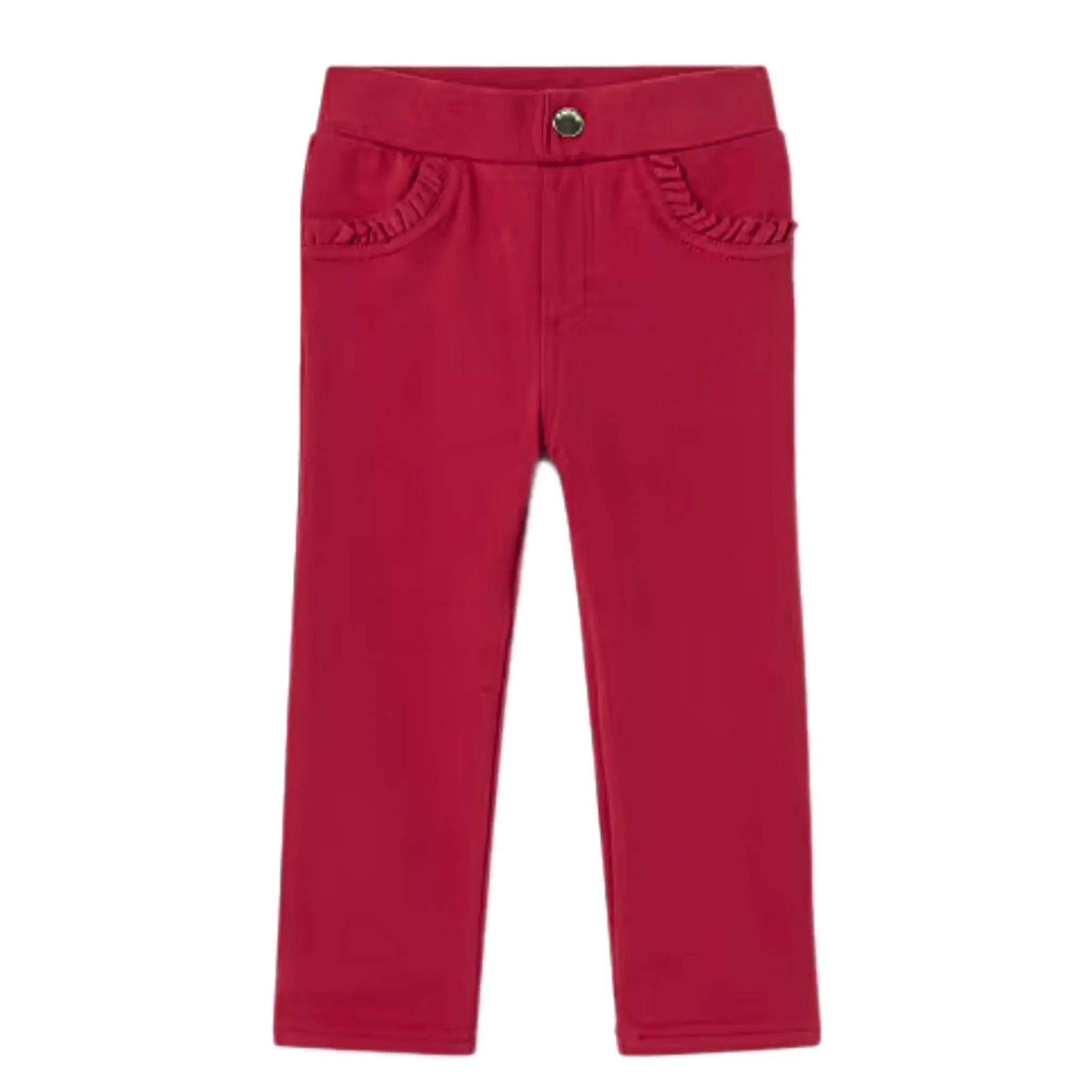 BABY GIRL RED STRETCH PANTS