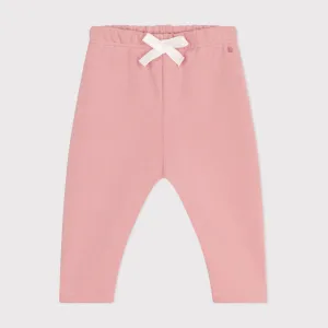 Baby jogging pants in plain cotton