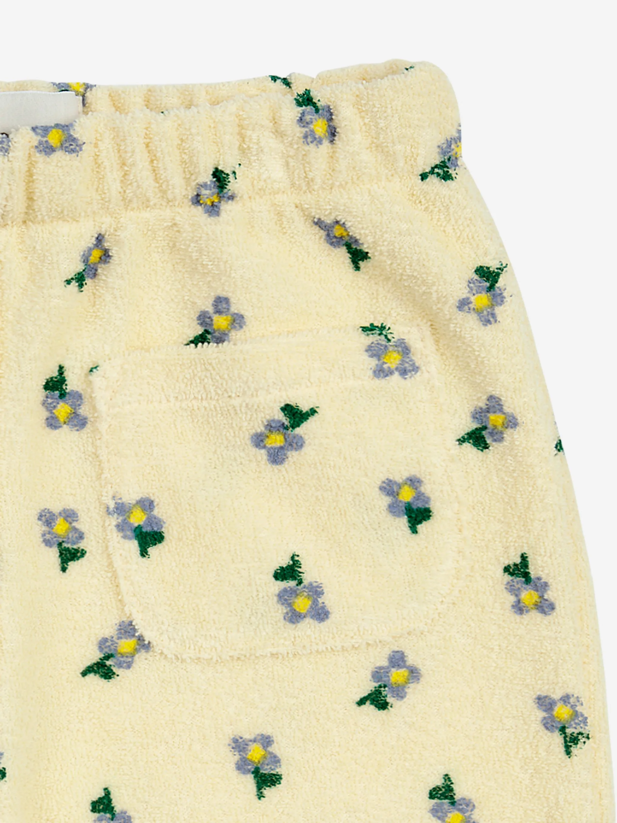 Baby pansy Flower All Over Jogging Pants, Light Yellow