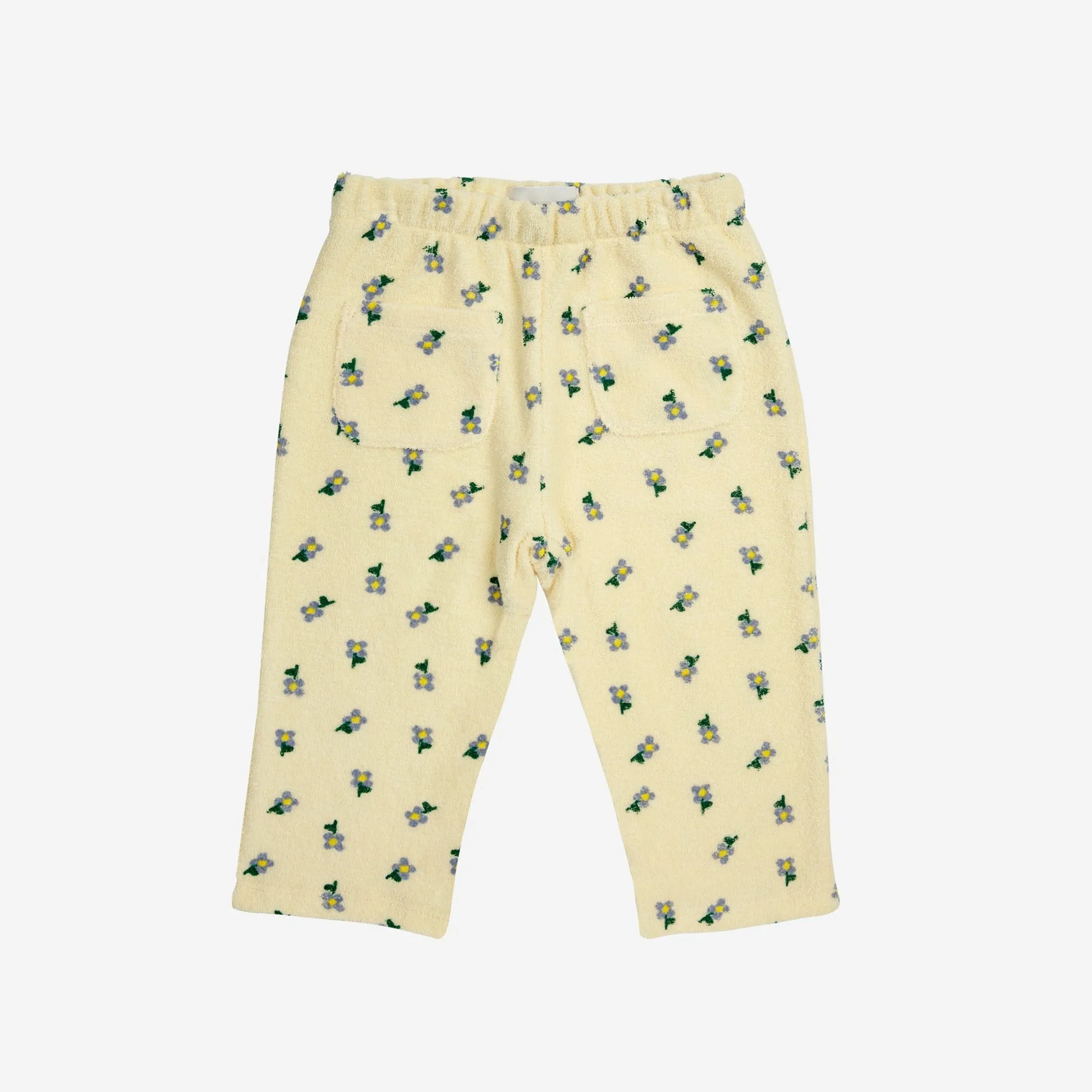 Baby pansy Flower All Over Jogging Pants, Light Yellow