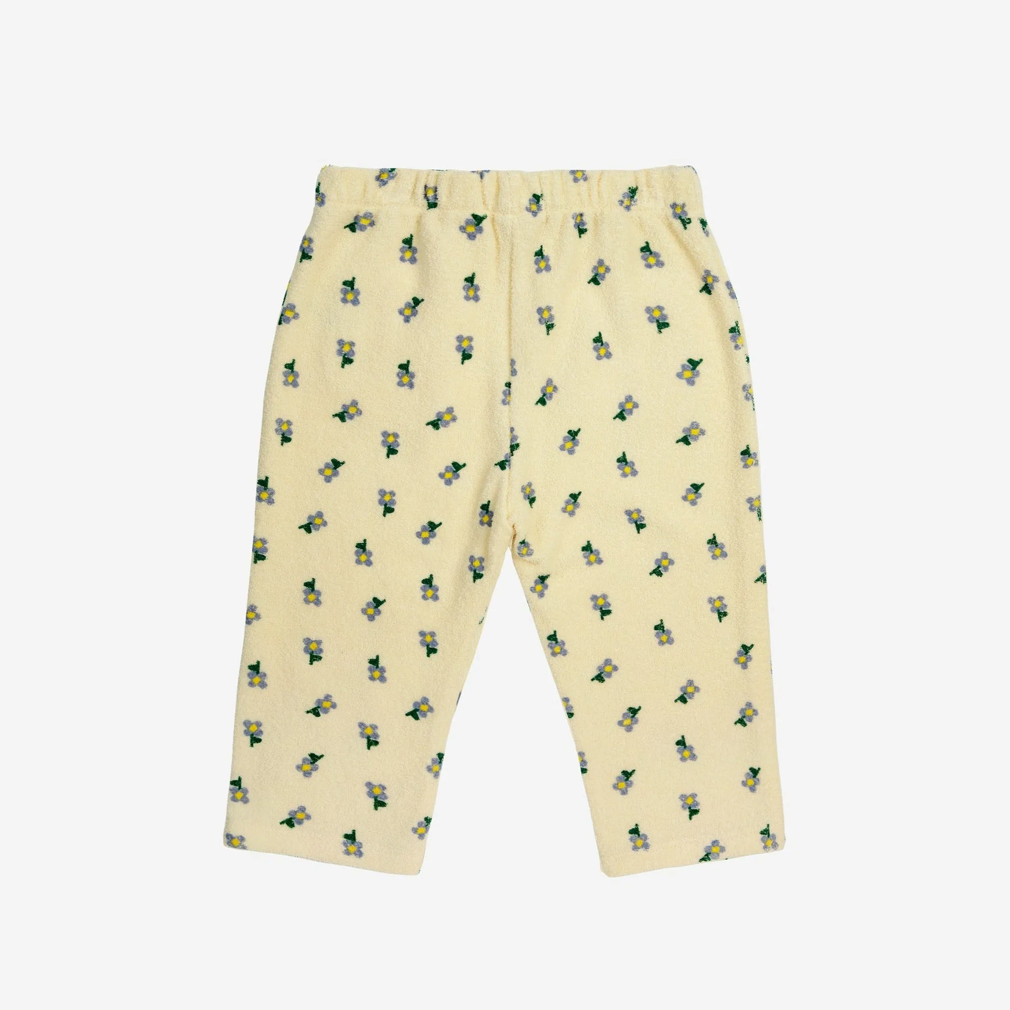 Baby pansy Flower All Over Jogging Pants, Light Yellow