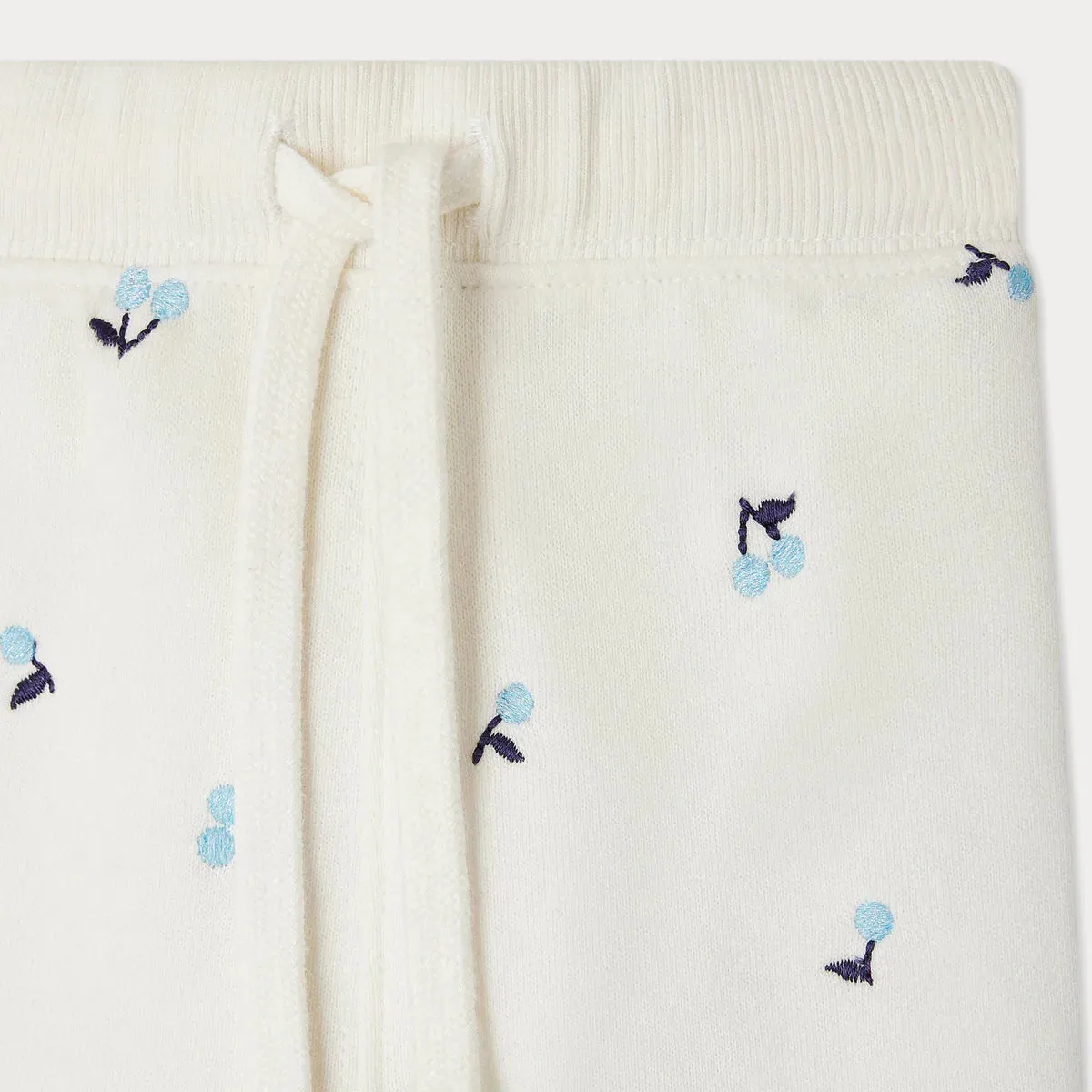 Bambo jogging pants with cherry embroideries