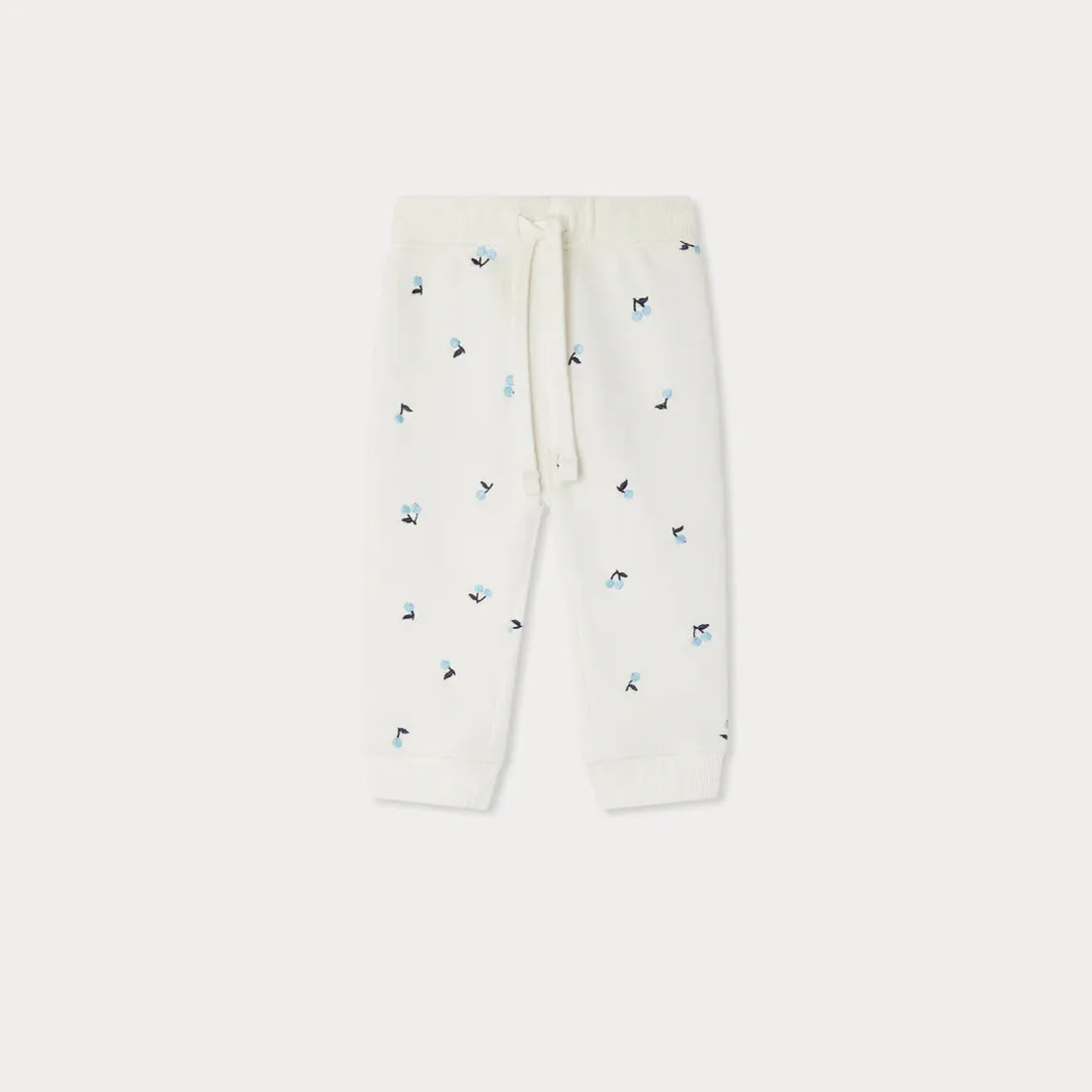 Bambo jogging pants with cherry embroideries