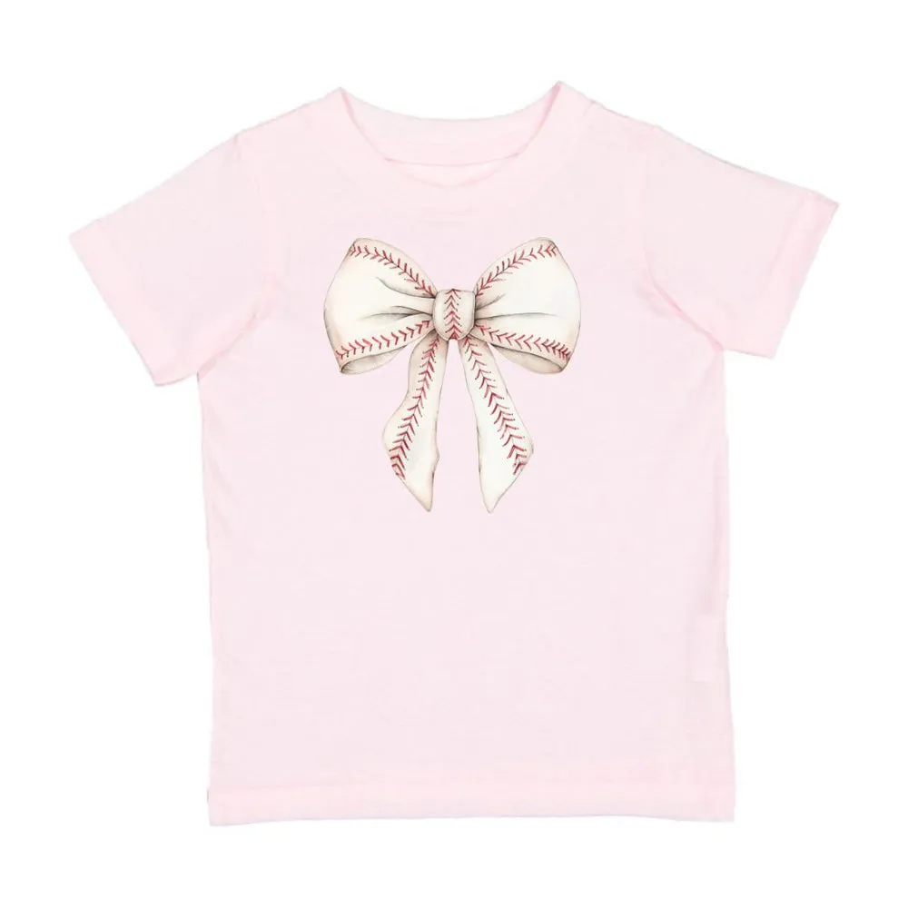 Baseball Bow Short Sleeve T-Shirt - Ballet