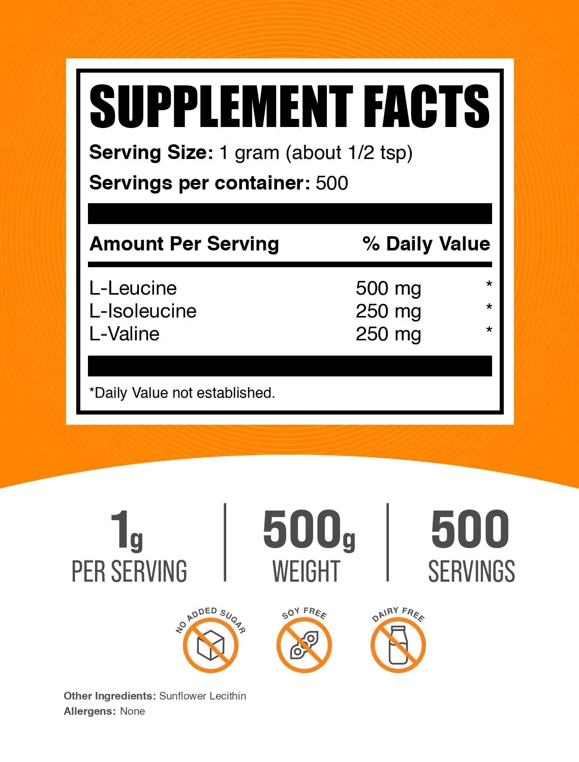 BCAA 2:1:1 (Branched Chain Amino Acids) Powder