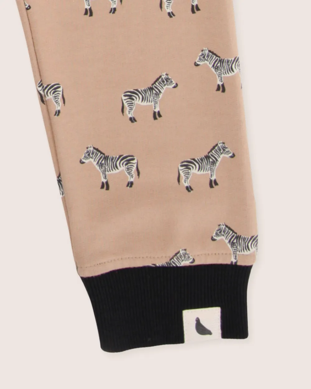 Beige Zebra Print Joggers