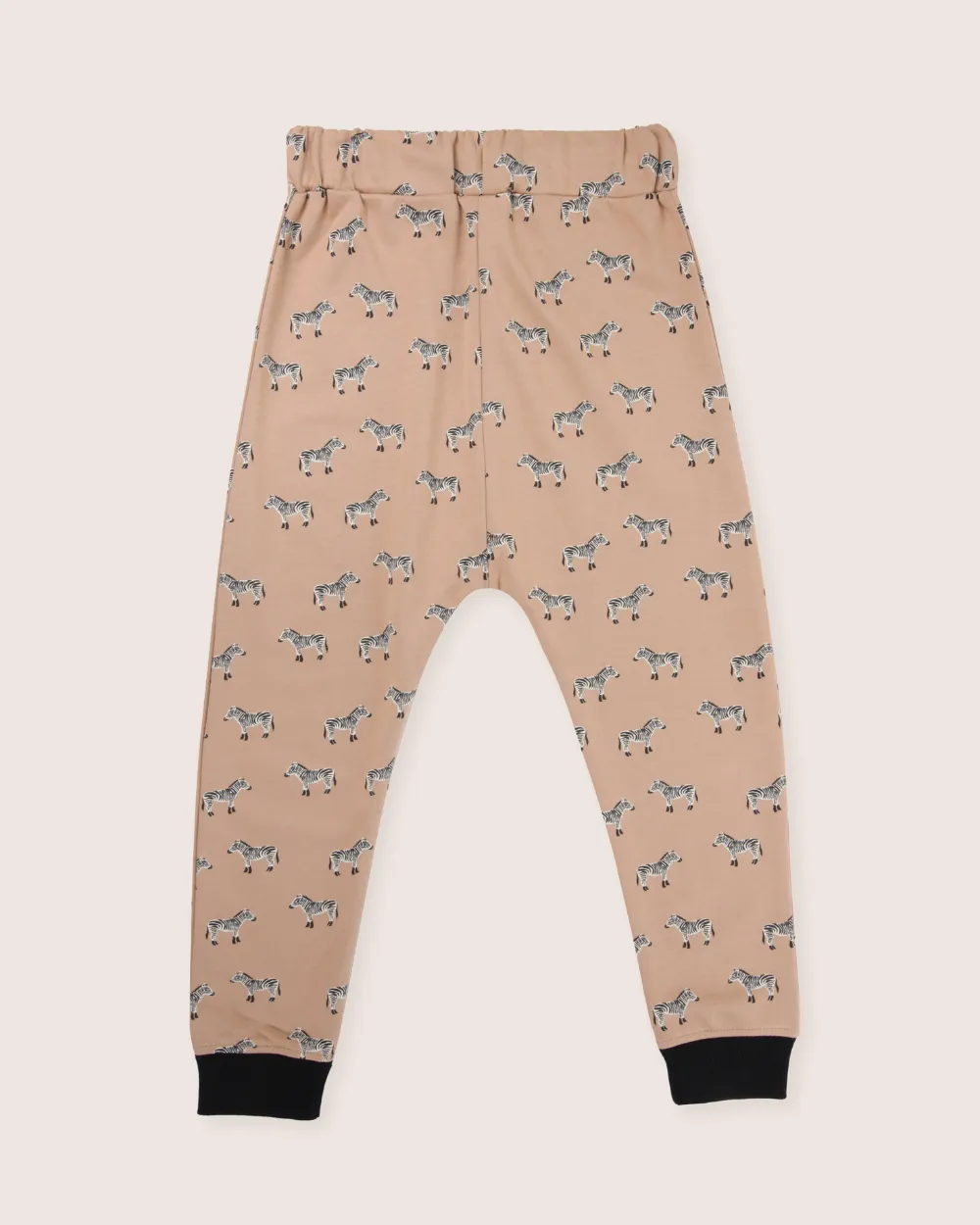 Beige Zebra Print Joggers