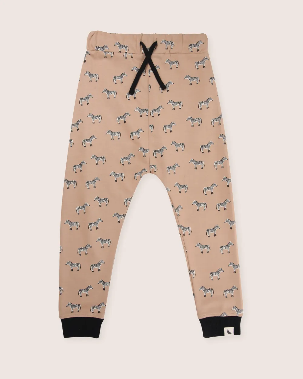Beige Zebra Print Joggers