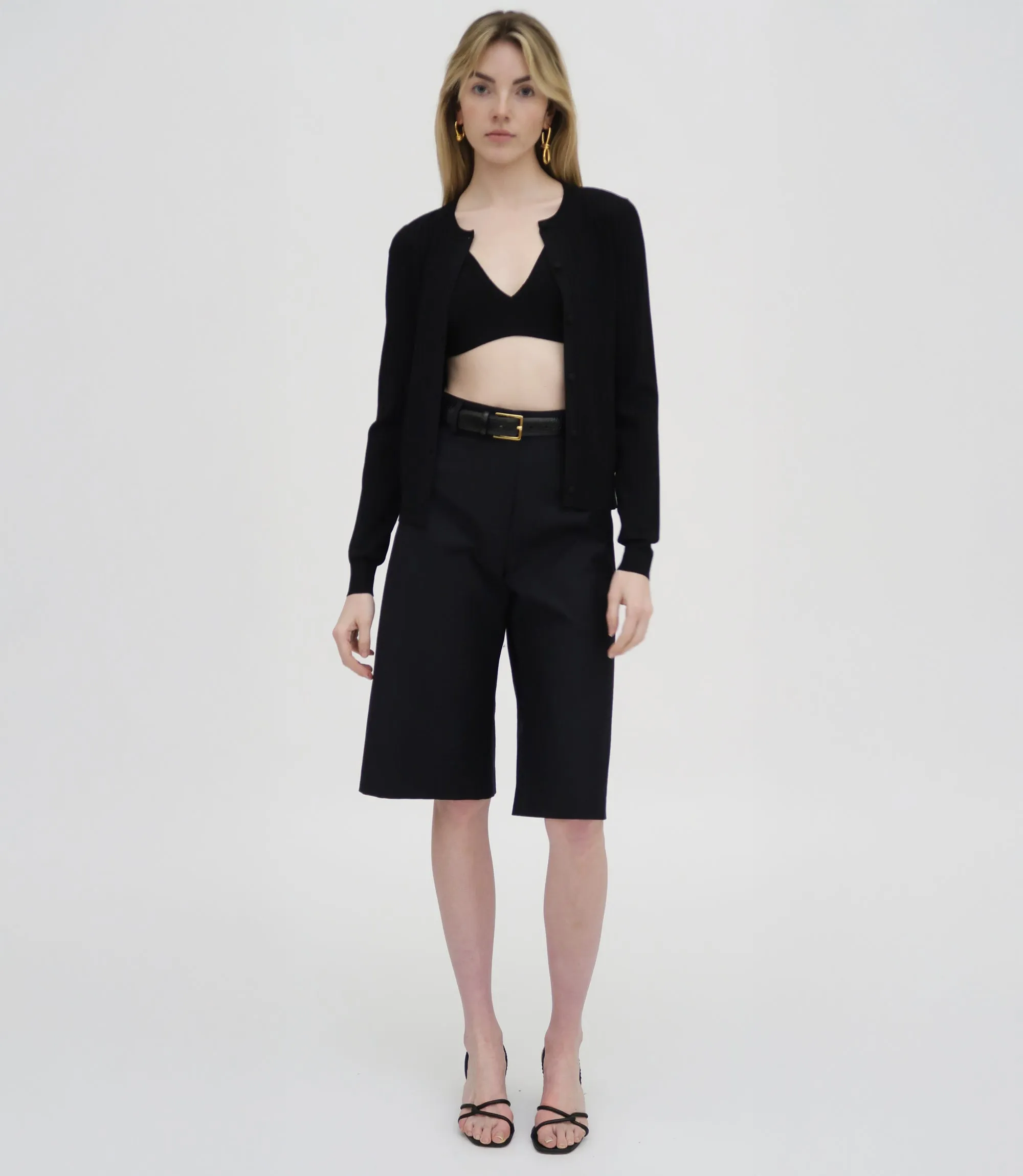 BERMUDA SHORT - STRETCH COTTON SHANTUNG