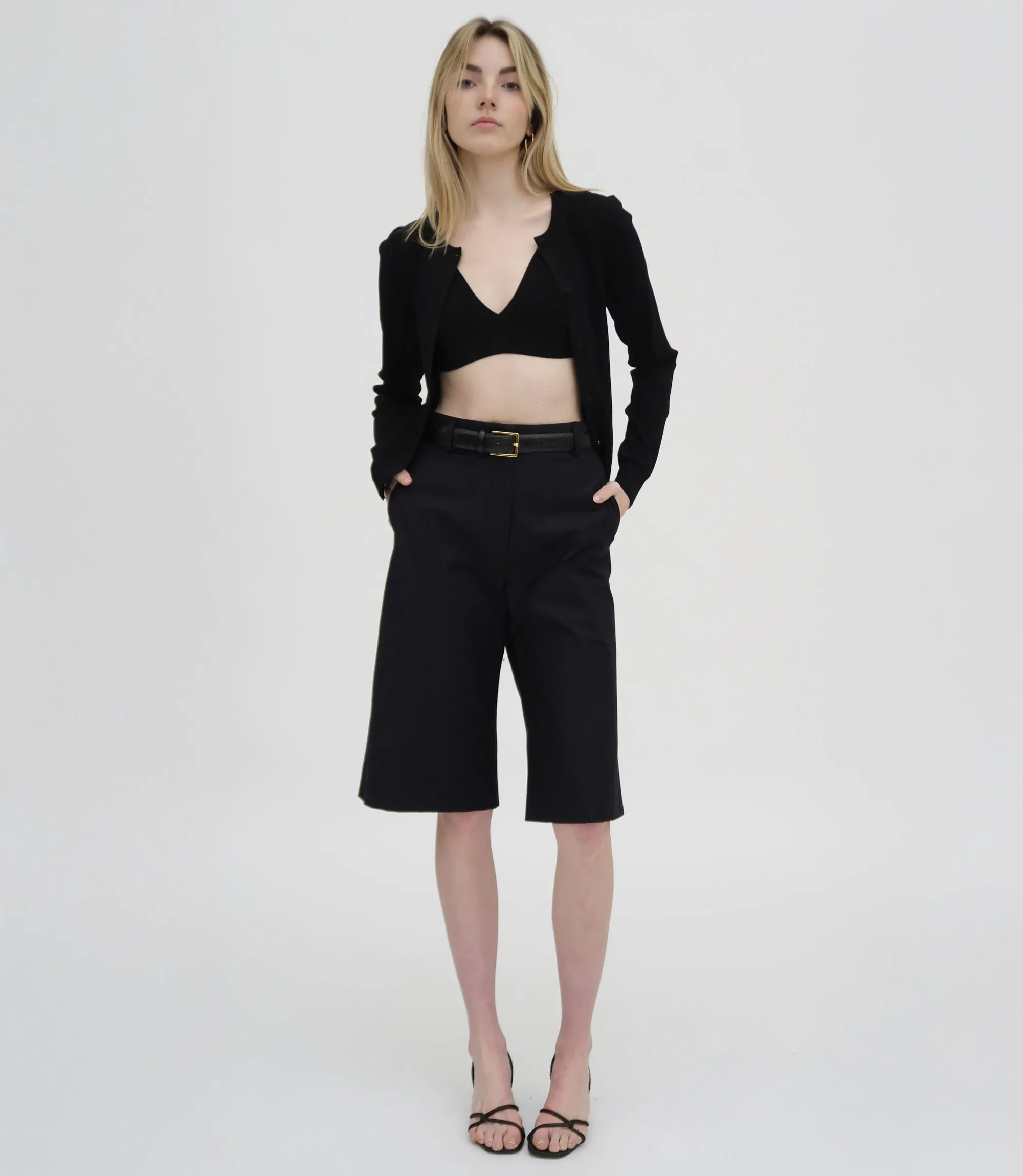 BERMUDA SHORT - STRETCH COTTON SHANTUNG