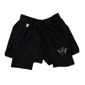 Black Long Run Shorts