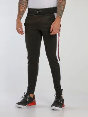 Black Skull Side Stripe Jogging Trousers