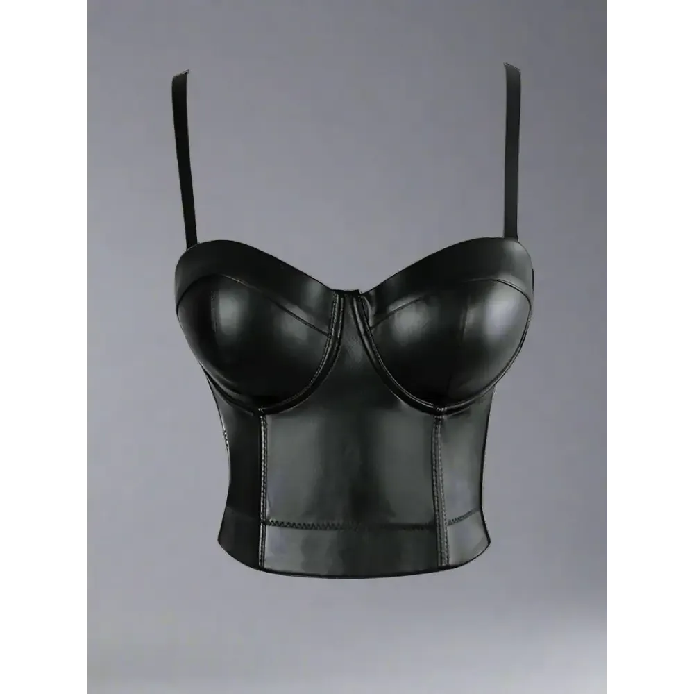 Black Solid Cami Top with Slight Stretch in Y2K Style