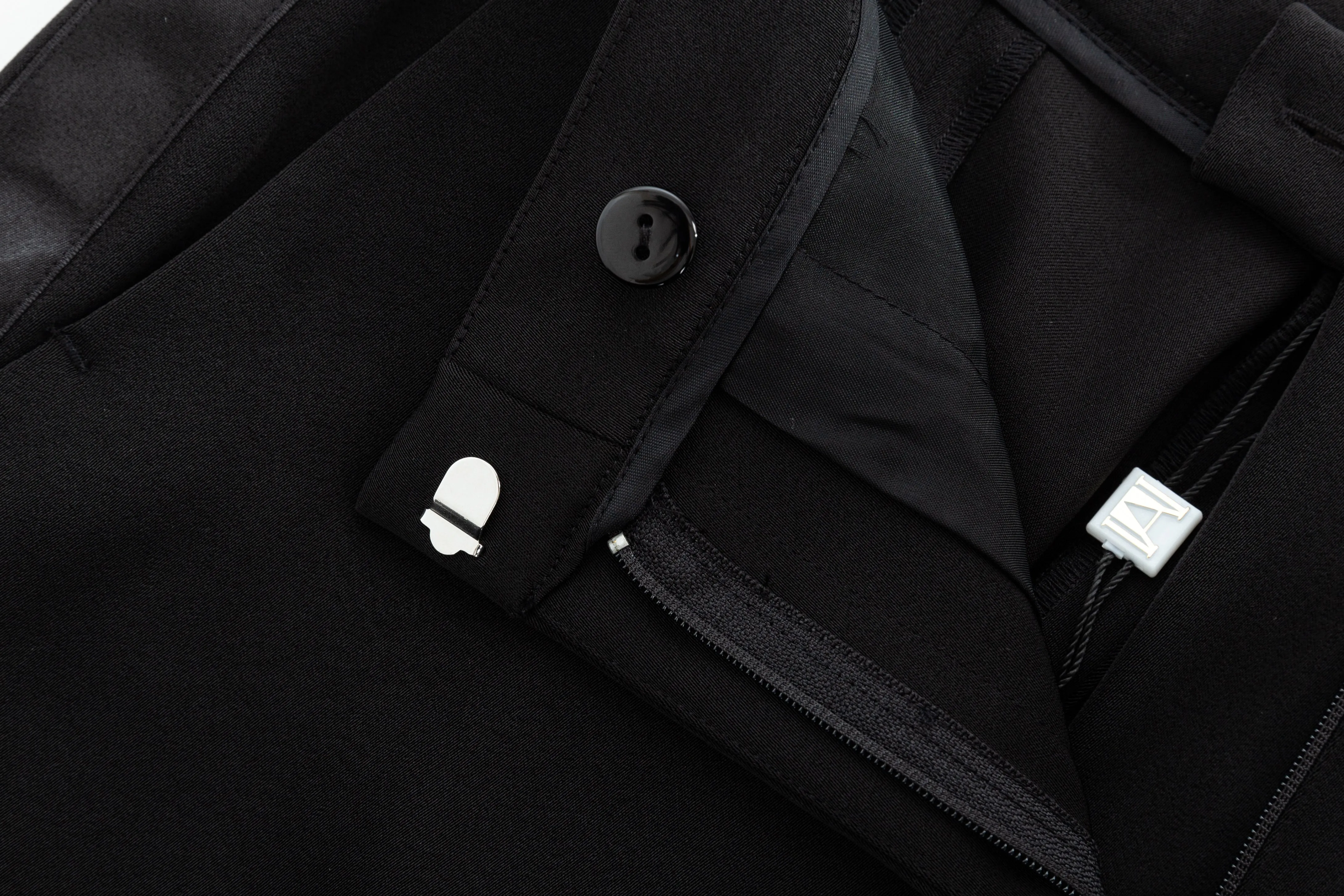 Black stretch slim pencil pants