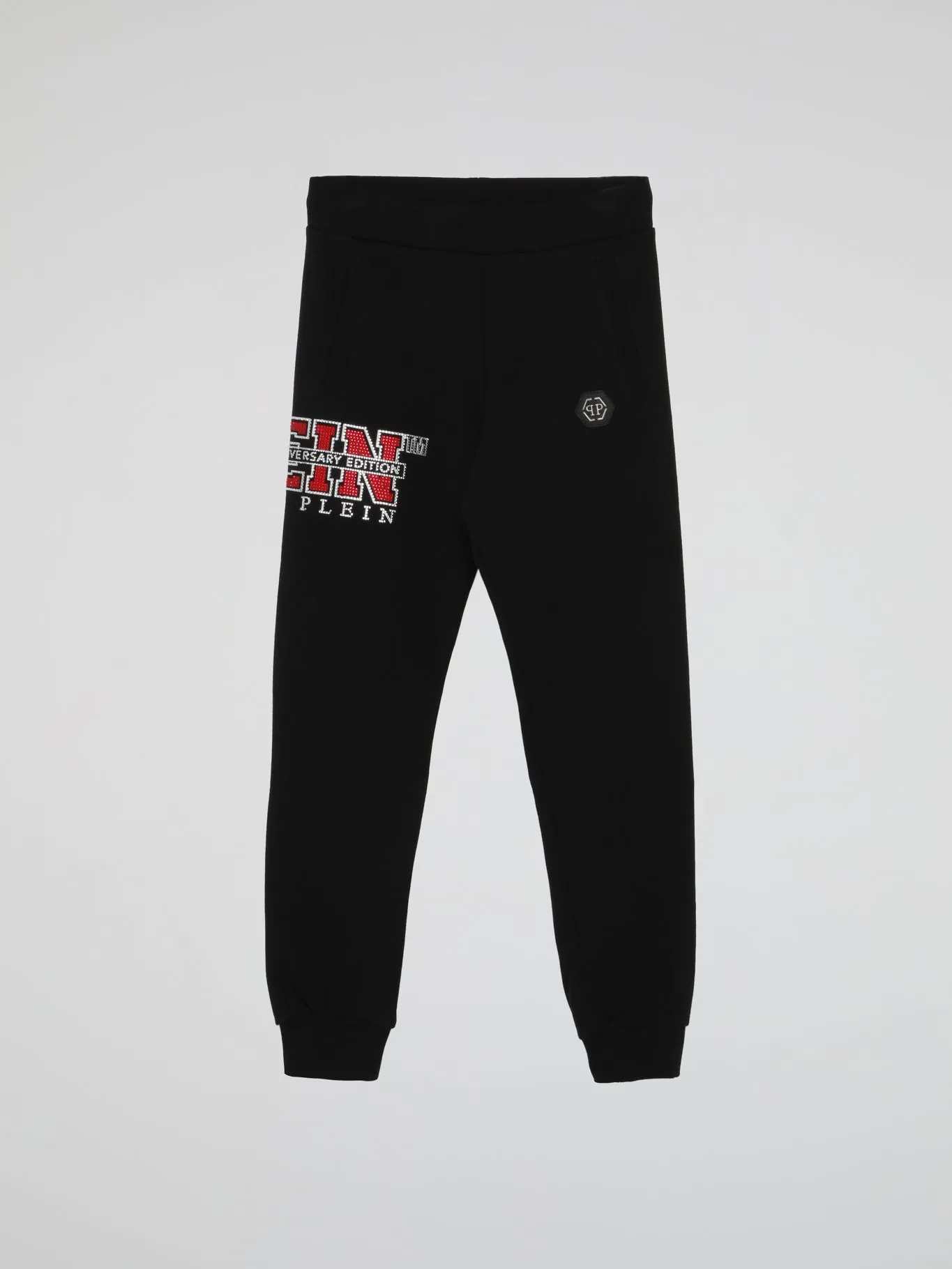Black Studded Logo Jogging Trousers (Kids)