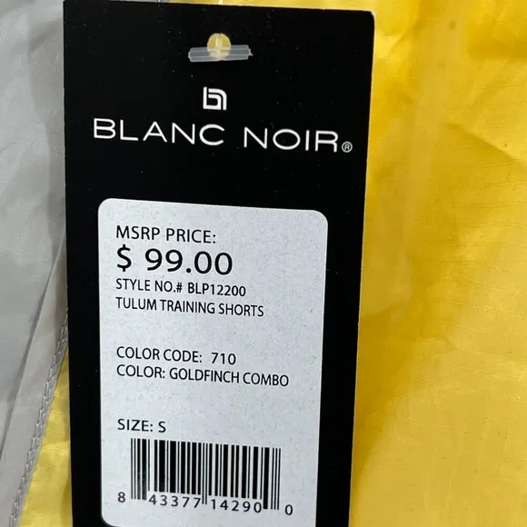 Blanc Noir Tulum Windbreaker Jacket &amp; Training Shorts Size S Zip Hooded NWT