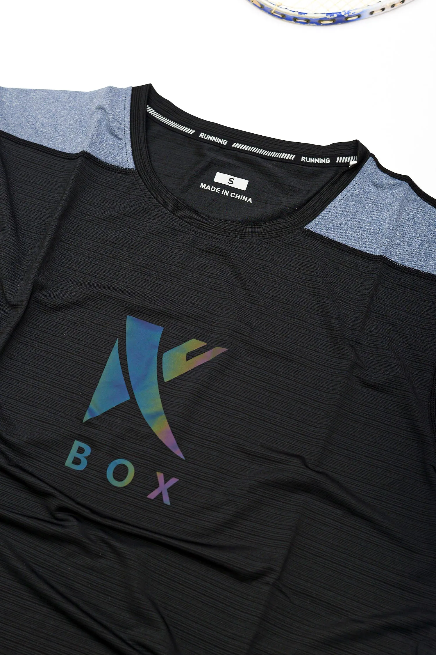 Box Active Training Black Dry Fit Tee For Mens